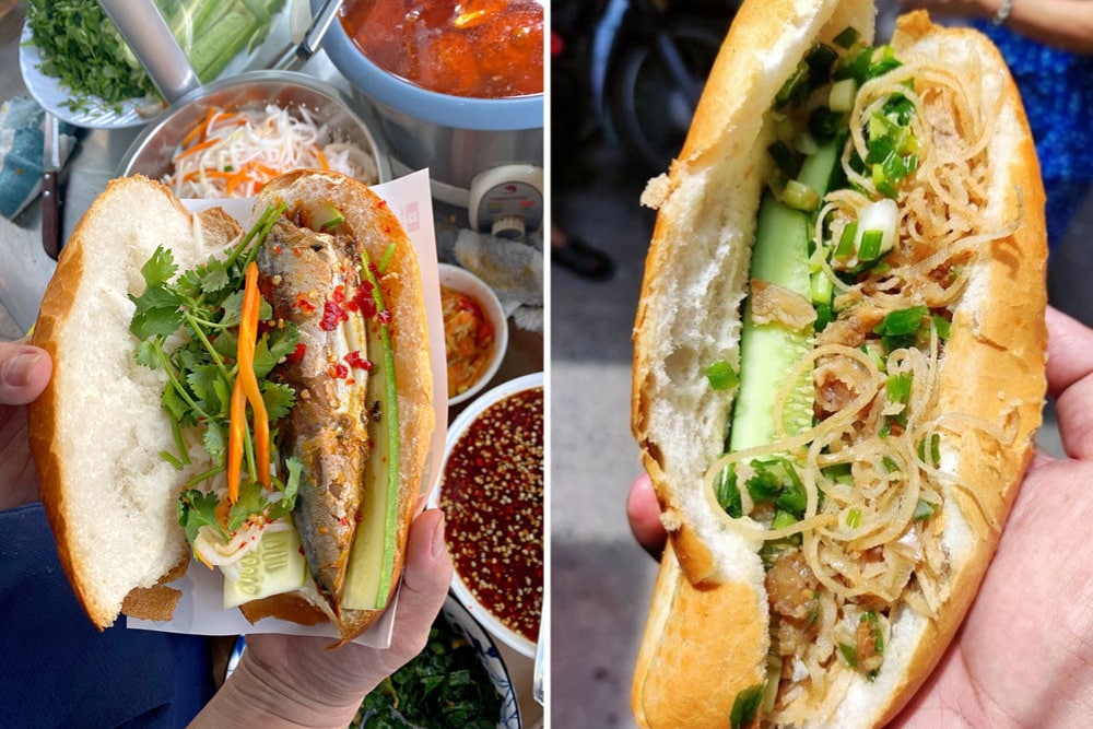The mackerel scad banh mi or shredded pork skin banh mi are also great choices at Banh Mi Co Lanh